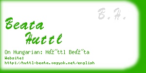 beata huttl business card